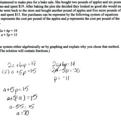 Systems of equations word problems answers